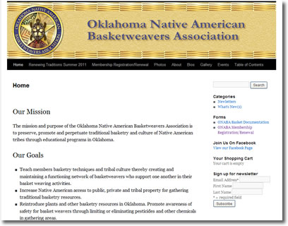 oklahoma native american basket weavers association